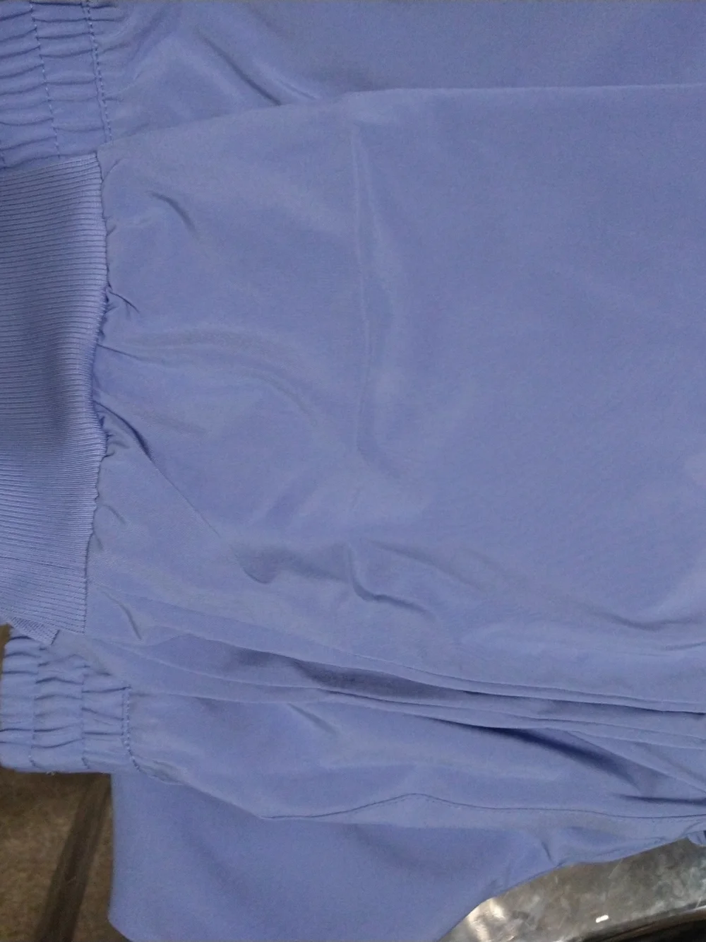 Men's Scrub Pants Lightweight Elastic-Waist Shorts in Lavender Blue